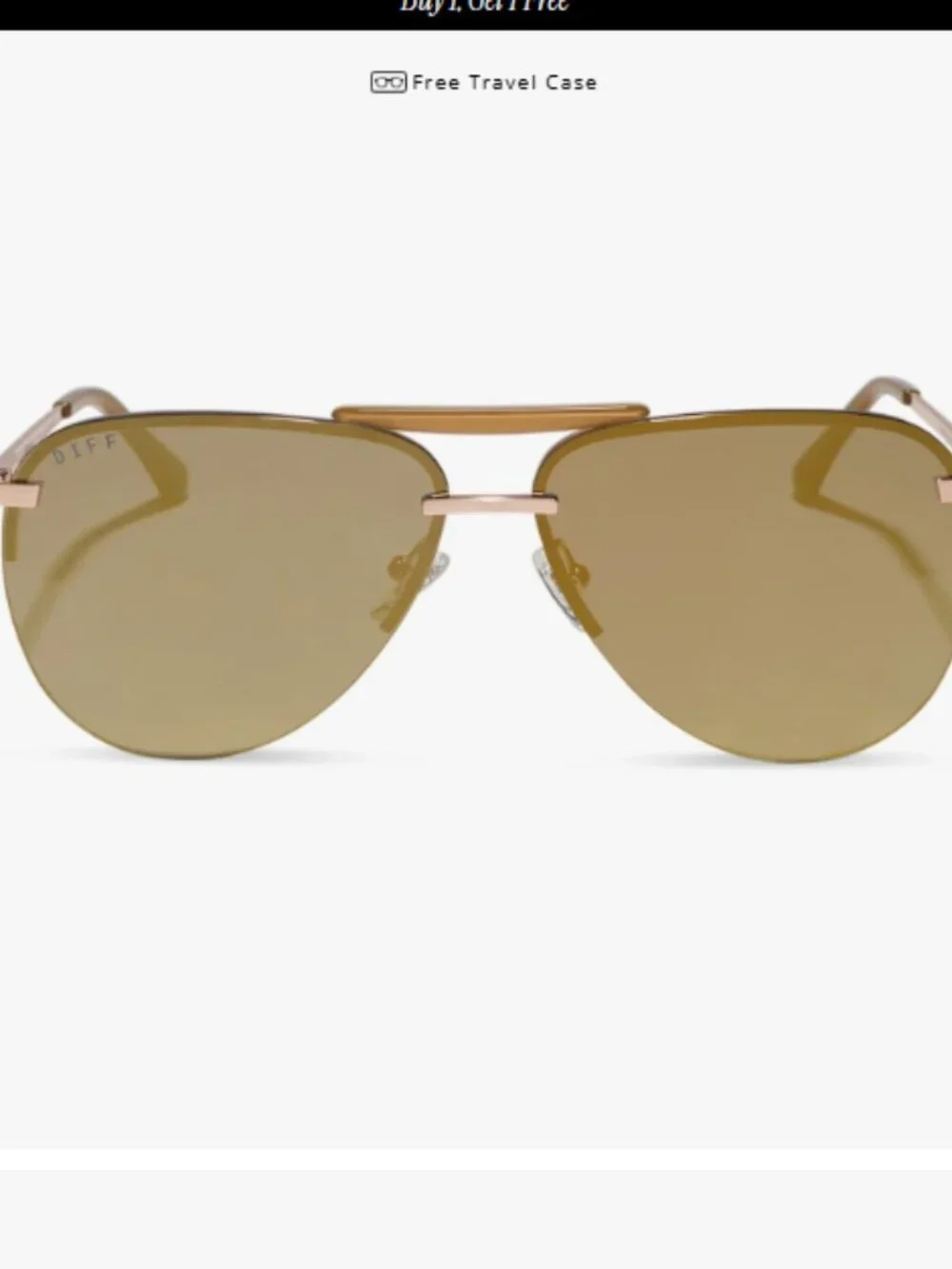 NWT Diff Tahoe Aviator Sunglasses